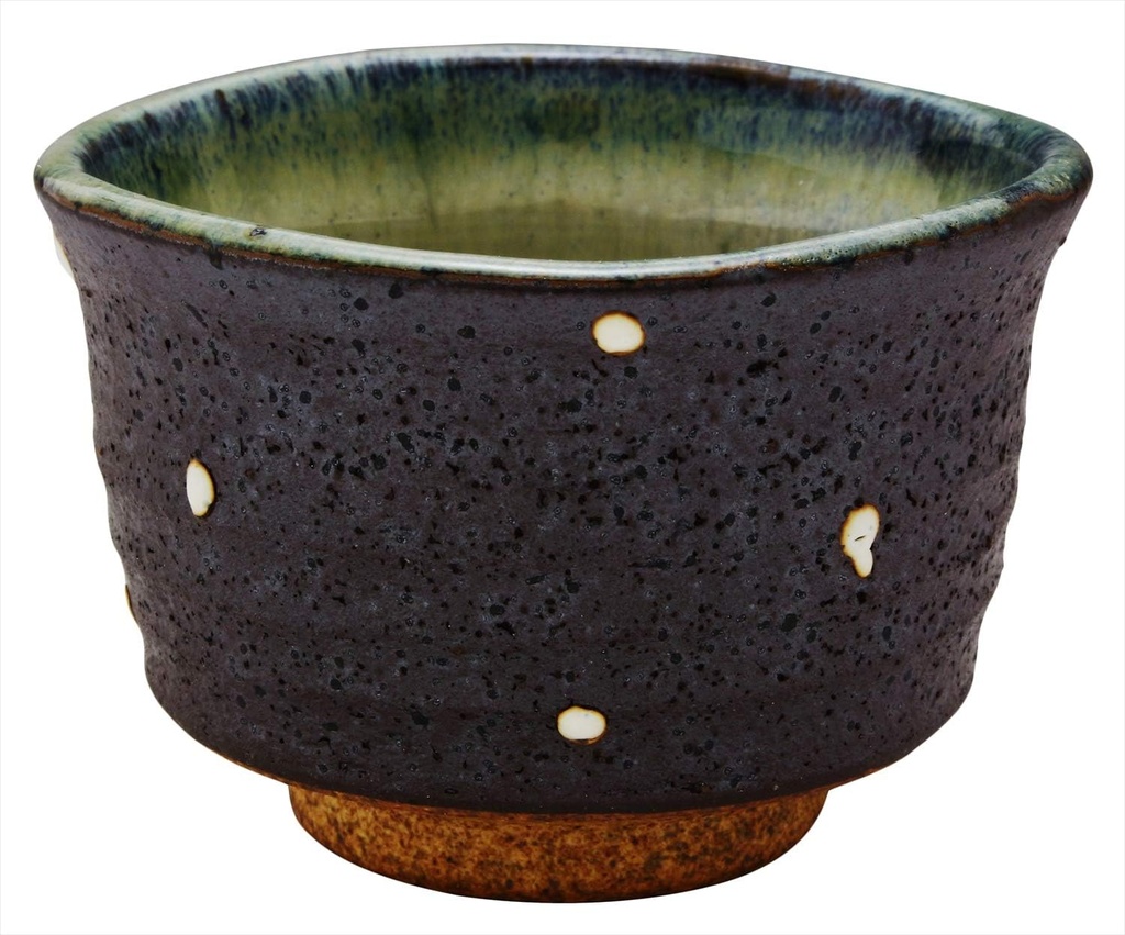 Mino Ware 131-1751 Guinomi Sake Cup Approx. 2.8 fl oz (80 ml), White Dotted Pattern