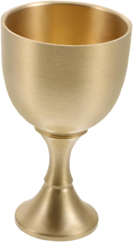 Brass Chalice Goblet Decorative Wine Cup Brass Offering Bowl Gothic Chalice Martini Glass Communion Cup