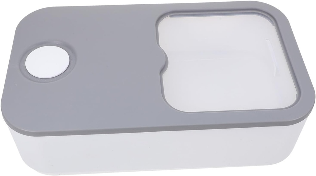 Airtight Rice Storage Container with Window Capacity Food Dispenser for Rice Grains Cereal Kitchen Pantry Organization High Grade Grey