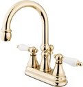 Elements of Design Nuvo ES2612PL Elements of Design Madison 2-Handle 4" Center Set Lavatory Faucet with Brass Pop-Up, 4-7/8", Polished Brass