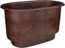Premier Copper Products BTM47DB - 47" Hammered Copper Modern Style Bathtub