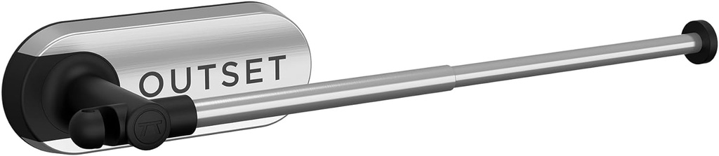 Outset Magnetic Rotating Paper Towel Rack with Trash Bag Hook for Grill and Kitchen