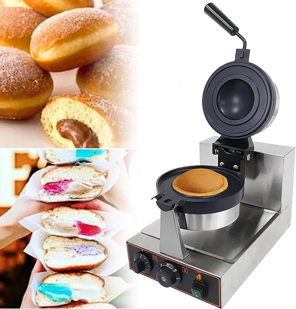 Burger Maker Machine,Ice Cream Burger Make Burger Waffle Maker Machine,1300W Non Stick Panini Press Hamburger Machine,Manual Hamburger Press Patty Make