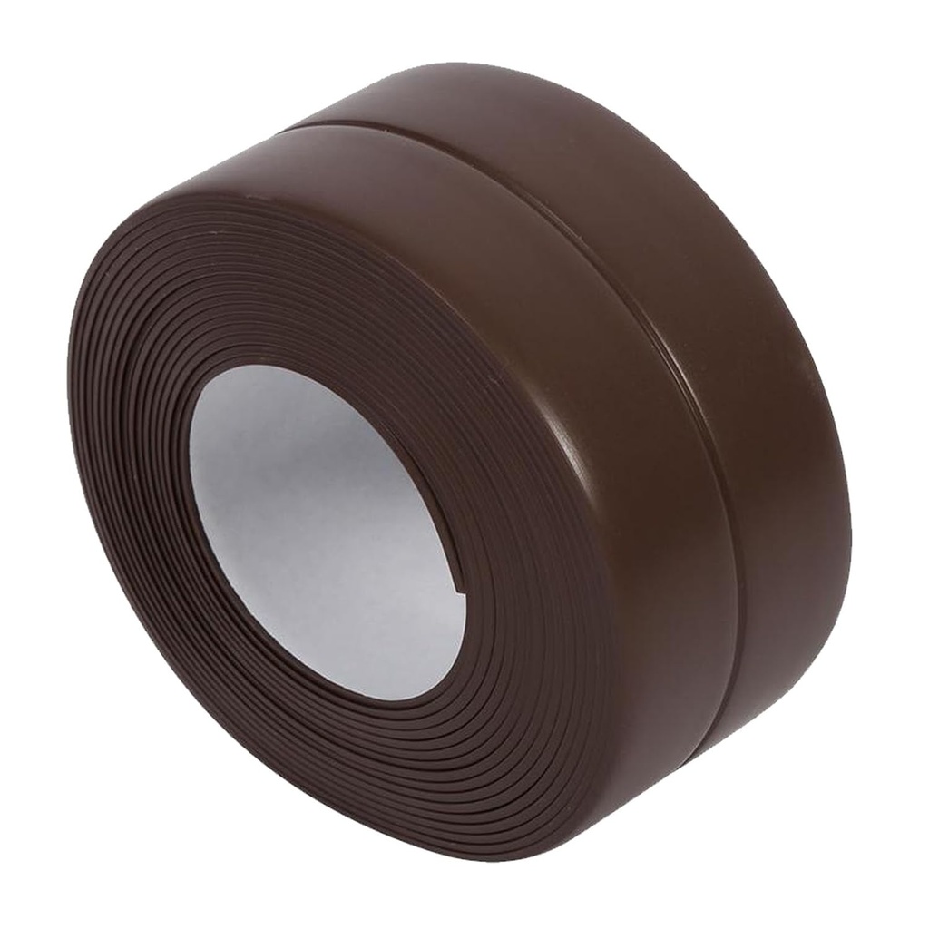 Caulk Taper, Bath Kitchen Caulke Sealant Taper, 3.2M Self Adhesive Tub and Wall Sealing Tape Caulke Sealer, Bathtub Caulke Sealing Strip Taper, Sink Basin Trim (Brown 22mm*3.2M)
