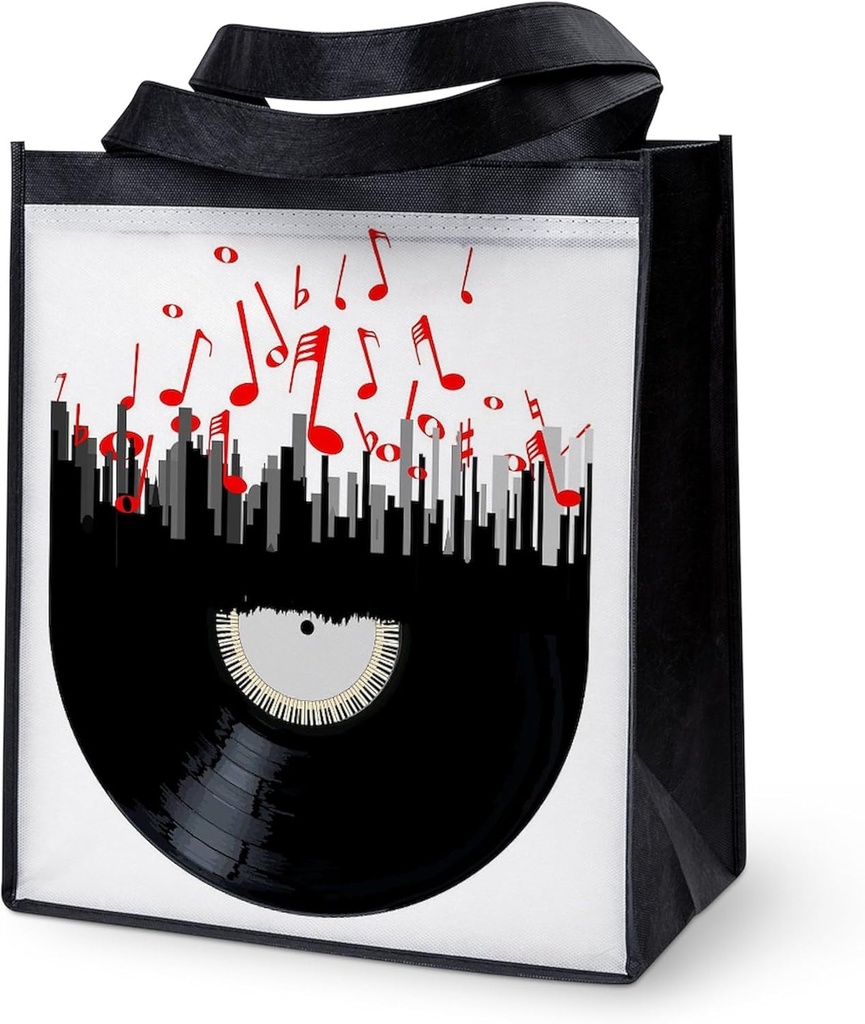 CafePress City Music Reusable Grocery Tote Bag Reusable Collapsible Grocery Bag