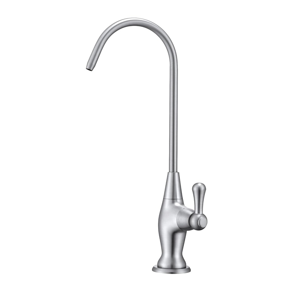 Sink Drinking Water Faucet, Sink Water Filter System, Suitable for Most Reverse Osmosis or Water Filtration Systems, Solid Brass Reverse Osmosis Faucet for Kitchen Bar, Brushed Nickel
