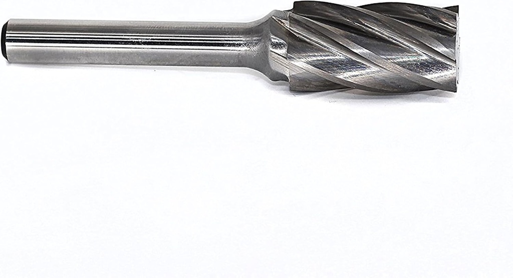 SA5-NF Aluminum Cut Tungsten Carbide Rotary Burr Bits File for Die Grinder,Cylindrical Shape with 1/4 inch Shank, 1/2 inch Head Diameter, 1 inch Flute length, Pack of 1