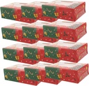 LIFKOME Christmas Muffin Boxes Paper Dessert Packing Boxes for Cupcakes Cookies and Pastries for Baking and Holiday Treats