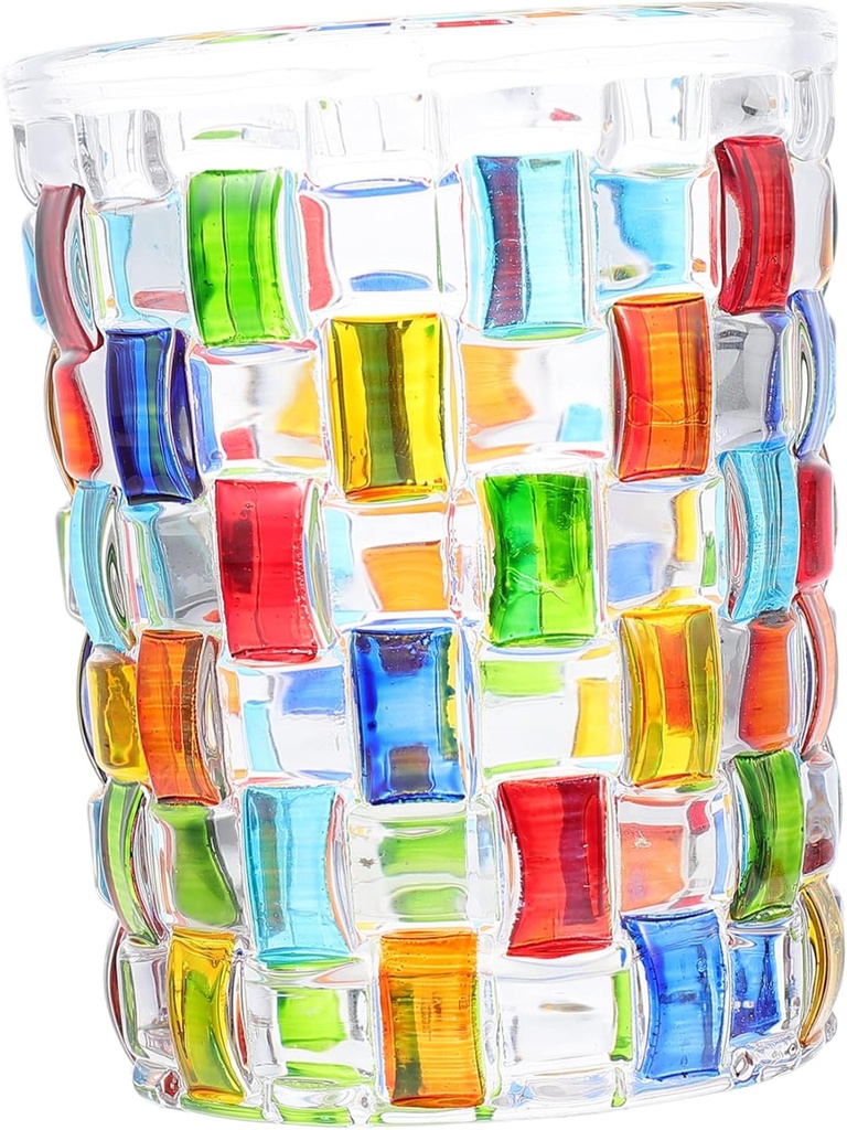 PRETYZOOM Stylish Hand-painted Juice Glass Shatterproof Water Cup for Breakfast Elegant Beverage Glass