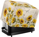 Sunflower Toaster Cover 2 Slice Appliance Dust Covers Dragonfly Bread Maker Covers Washable Bread Machine Protector Cover Small Appliance Covers for Kitchen