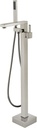 Freestanding Bathtub Faucet Tub Filler Brushed Nickel Floor Mount Bathroom Faucets Brass Single Handle with Hand Shower