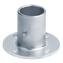 4 Pcs 1-3/8" Chain Link Fence Post Floor Flanges, Surface Mount Post Base for Fence Sign Pole