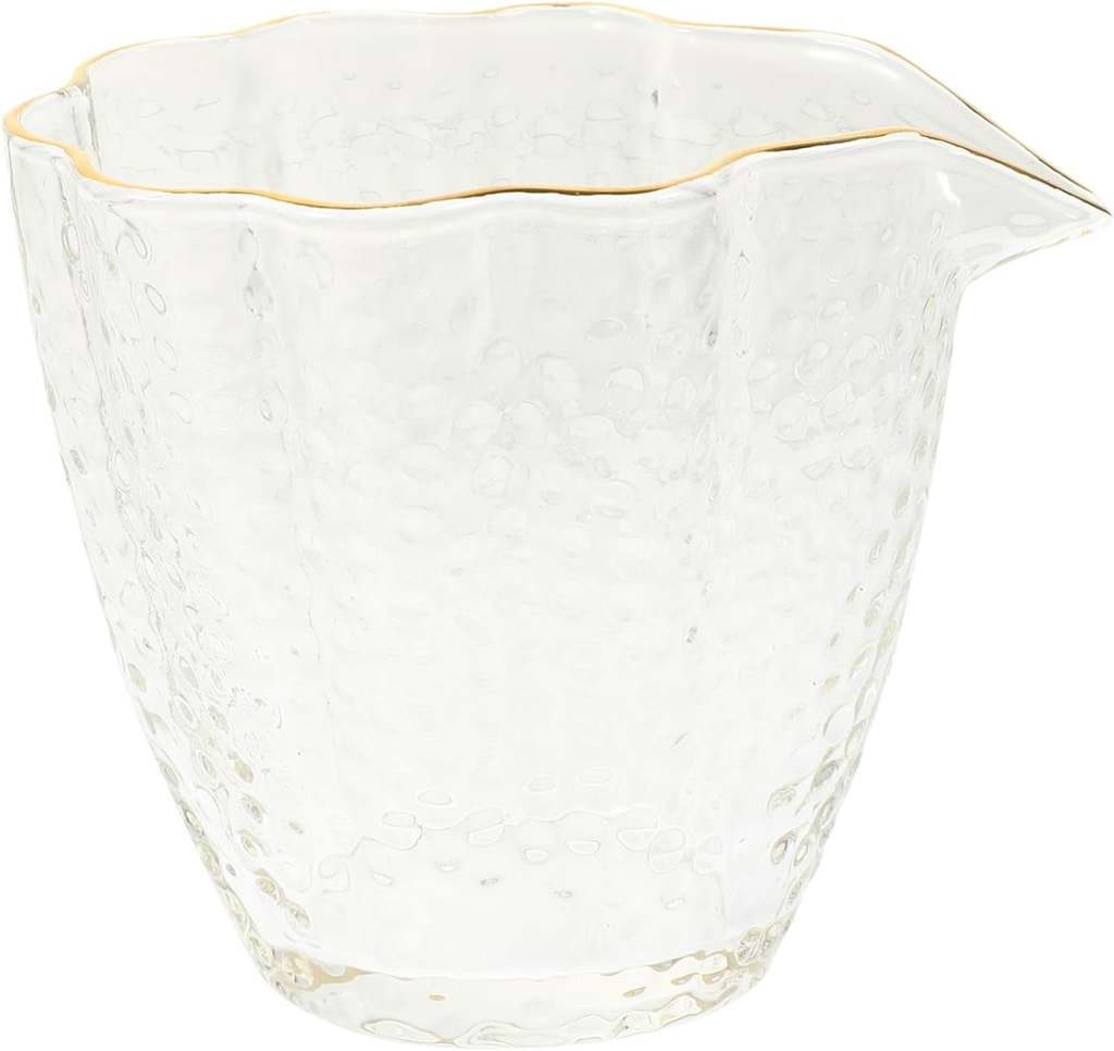 VICASKY Glass Tea Dispenser Cup with Creative Pour Spout for Home and Office Use Smooth Surface Japanese Style Tea Brewing Container Sake and Spirits