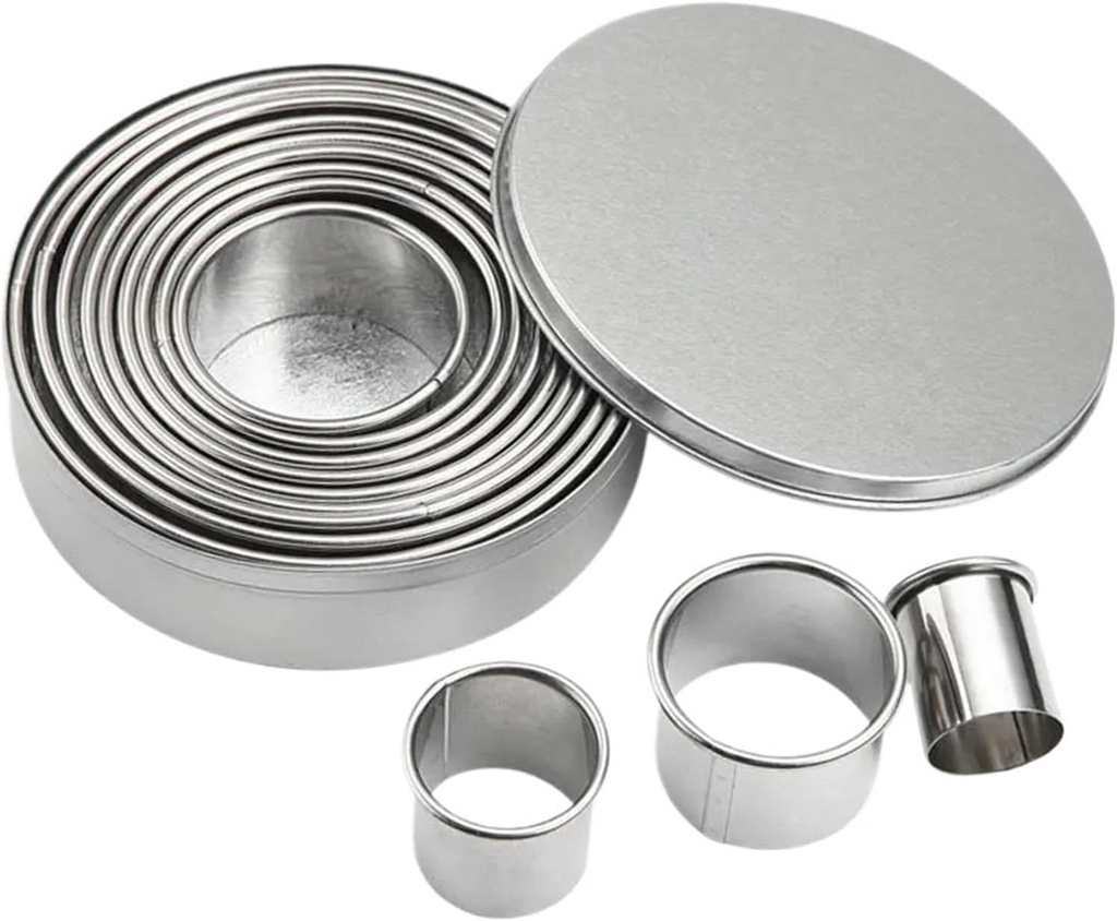 Cutter Biscuit Molds Mousse Ring Mold Set Diameter 3-12cm Cookie Cutter Round Waffle Makers