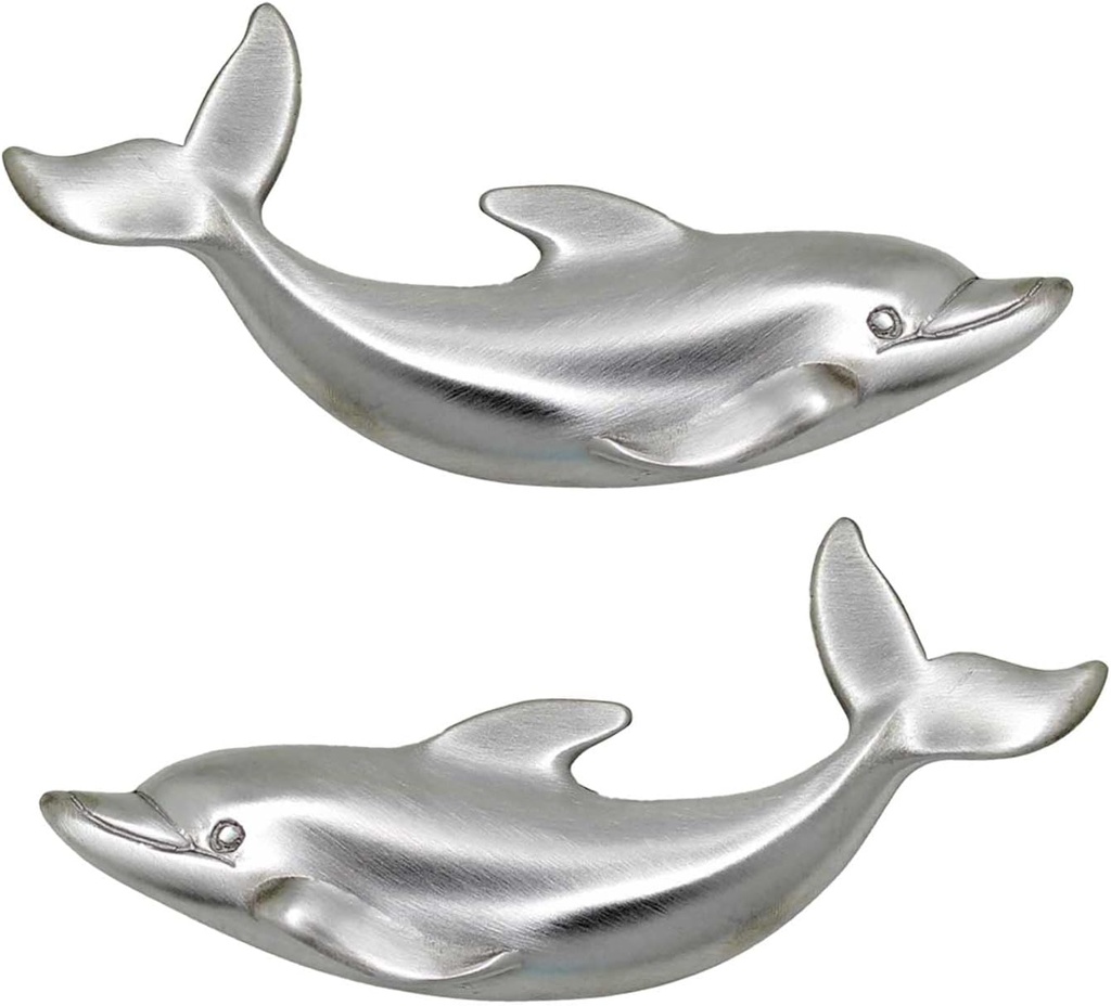 Costello Coastal - Dolphin Drawer Pulls (Matched Pair) | Artist Pewter Hardware Colletion