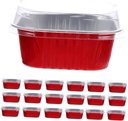 40 Sets Aluminum Foil Cake Boxes Tiramisu Baking for Ovens Microwaves Air Fryers Food Containers for Picnics Parties