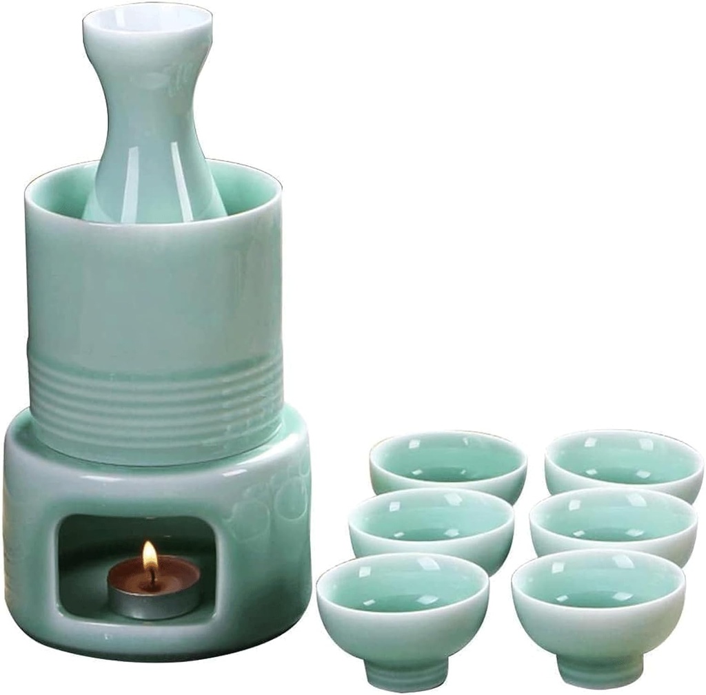 6 Piece Porcelain Pottery Traditional Ceramic Cups Crafts Wine Glasses Japanese Sake Cup Set Japanese Sake Set