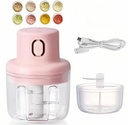 Wireless Food Chopper, 2025 New USB Rechargeable Mini Electric Garlic Food Chopper, Portable Small Food Processor for Chili,Spice,Meat (Mix)