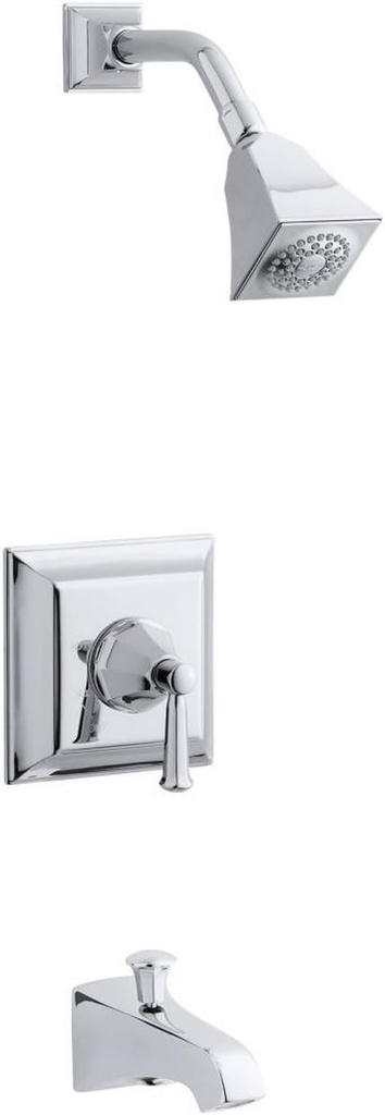 KOHLER TS461-4S-CP Memoirs Stately Rite-Temp Bath and Shower Valve Trim with Lever Handle