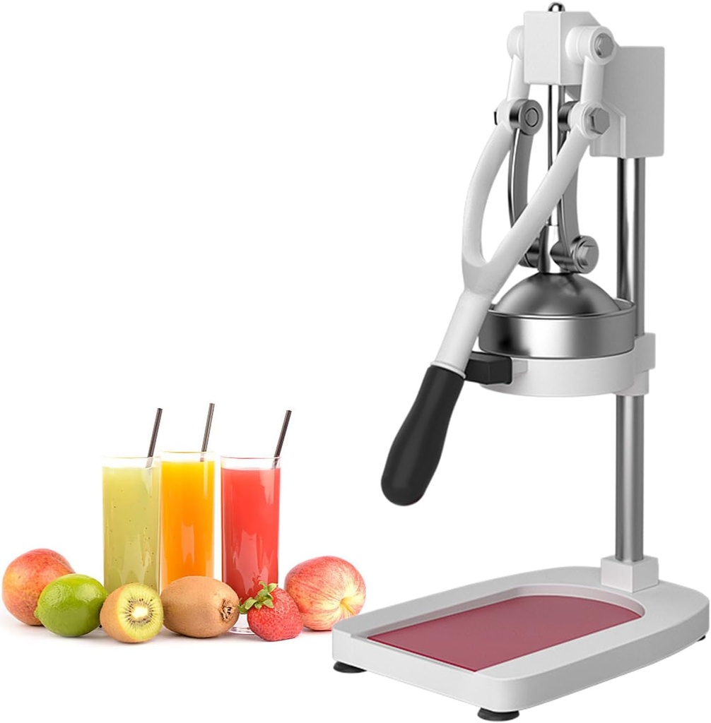 Hand Press Juicer Machine, Manual Orange Juicer and Professional Citrus Juicer for Orange Juice Pom Lime Lemon Juice, Commercial Lemon Squeezer, Easy to Clean,white