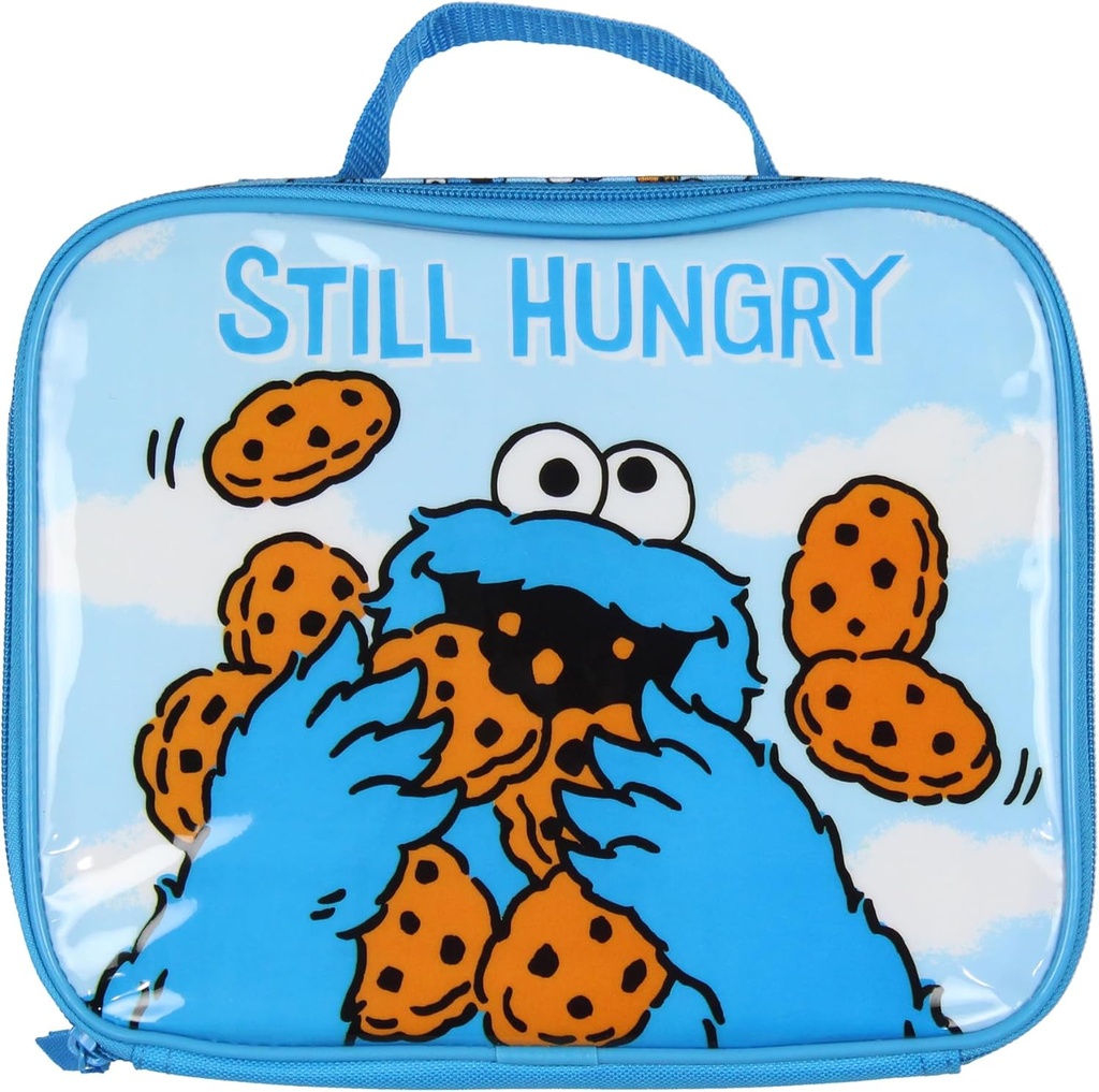 INTIMO Sesame Street Still Hungry Cookie Monster All Over Insulated Lunch Box Bag Tote