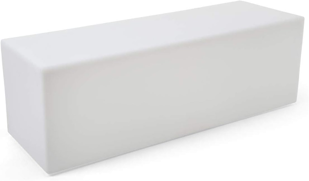 Displays2go LED Light Up Bench with Color Changing Lights, Rechargeable Battery - Light Up Plastic Bench for Events, Bars, Clubs, Outdoor Restaurants (FDLED47BST)