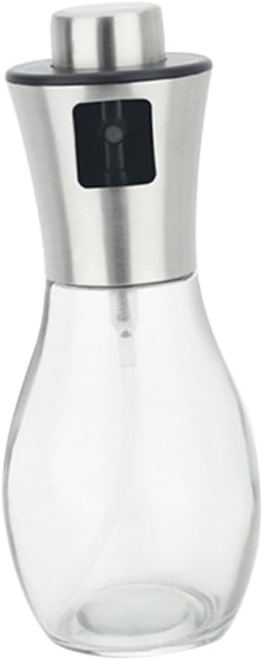 KICHOUSE Stainless Steel Oil Sprayer with Food-grade Glass Refillable Dispenser for Bbq Salad Baking Grilling Frying Easy to Clean