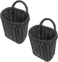 2pcs Woven Hanging Basket Woven Onion Fruit Basket Kitchen Organizer for Bathroom Wall