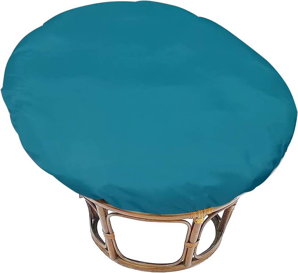 Papasan Chair Cushion Covers Only, Outdoor Indoor Cushion Waterproof Slipcover for Papasan Chair Cushion, Removable Zippered Papasan Cushion Cover,Waterproof Blue, Fits a 51-55 Inch
