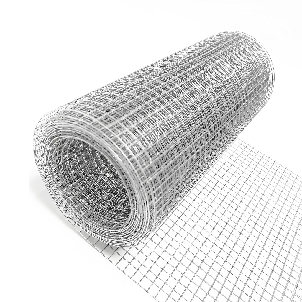 Hardware Cloth 1/4 inch 8in x 20ft Galvanized After Welding 23 Gauge,Wire Cloth Wire Mesh Roll Chicken Wire Fence Mesh Roll for Chicken Pen/Coop Fences, Garden Fences,Screen Mesh,Poultry Netting Cage
