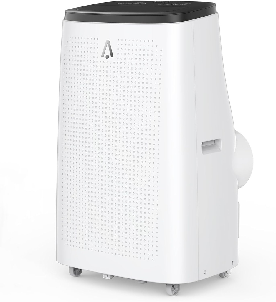 14000 BTU Portable Air Conditioner with 3-in-1 Cooling, Dehumidifying, and Fanning Functions, Remote Control, 24-Hour Timer, Quiet Sleep Mode, Window Kit, and Wheels for Rooms Up to 700 Sq. Ft.