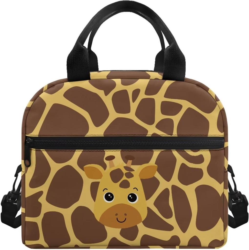 School Lunch Bag for Bento Box Giraffe Lunch Box for Kids Boys Girls Insulated Snack Bag Lunch Bag for Men Women Large Capacity Lunchbox Reusable Lunch Bags Insulated Lunch Bag