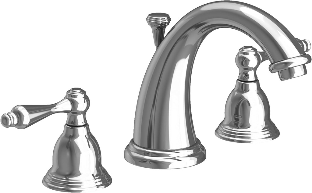 Newport Brass 850C Seaport Double Handle Widespread Lavatory Faucet with Metal L, Polished Chrome