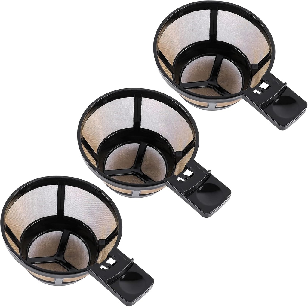 KEEPOW Reusable Coffee Basket Filter, Parts compatible with Hamilton Beach 2-Way Brewer Coffee Maker Models 49980A 49980Z 49933 47650 Accessories 3 Pack