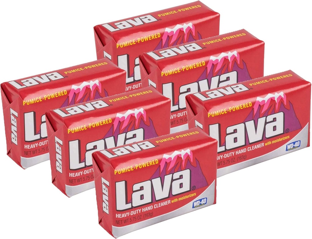 Lava 10185 Pumice Hand Cleaning and Moisturizing Bar Soap 5.75 Ounces (6 Pack)
