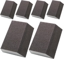 Luomorgo 6 Pcs 120 Grit Sanding Sponge Angle Sanding Block, Coarse Sponge Sanding Block, Reusable Wet Dry Sanding Sponges for Metal, Drywall, Plastic, Wood, Paint (Angled)