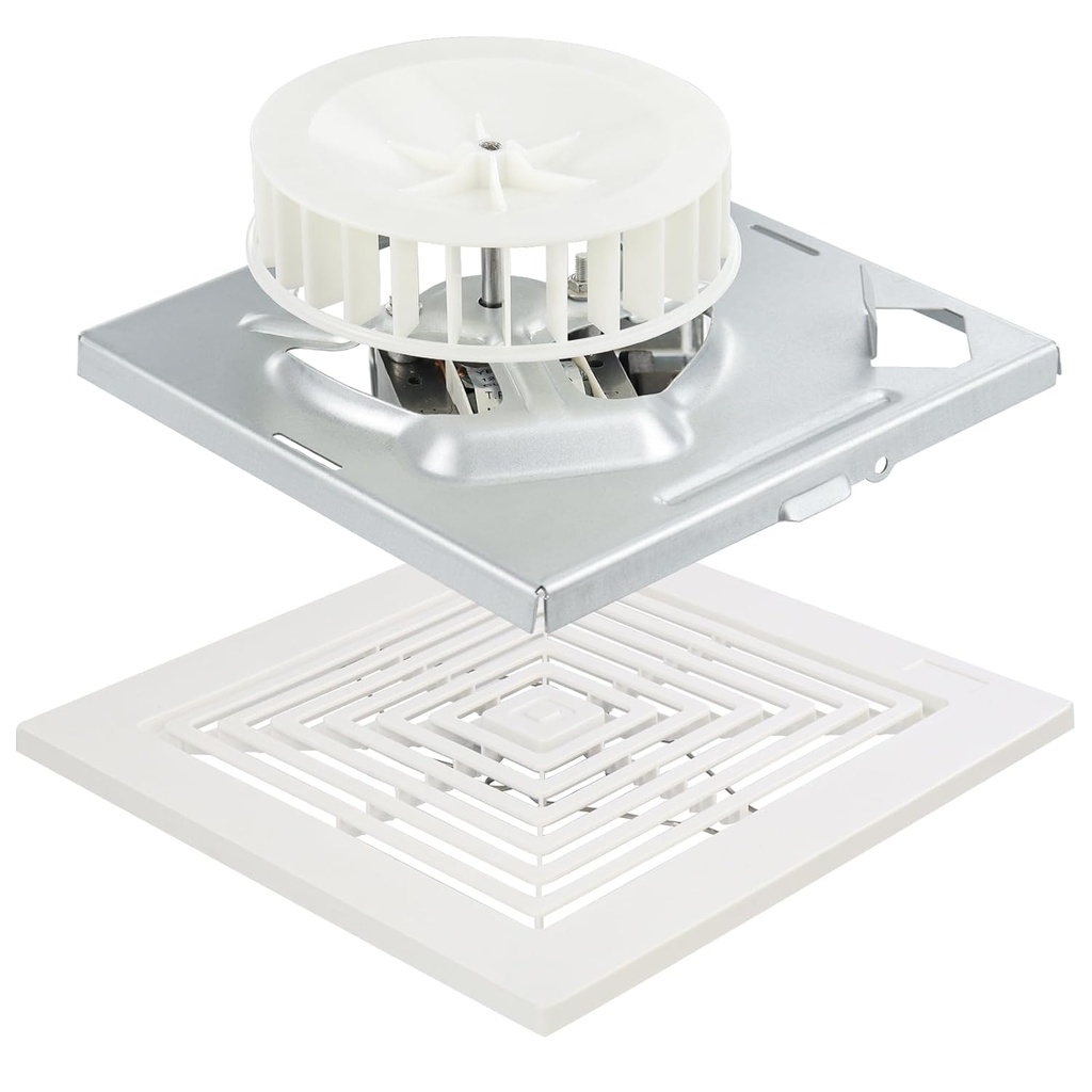 696N-R02 B Unit&Replacement Grille 97011723 for Broan-NuTone BP90,663,670,671,688,689,Bathroom Vent Cover BP90 Replacement Grille for Broan 688,97011723 Bathroom Ceiling Fan with S97012026 Fan