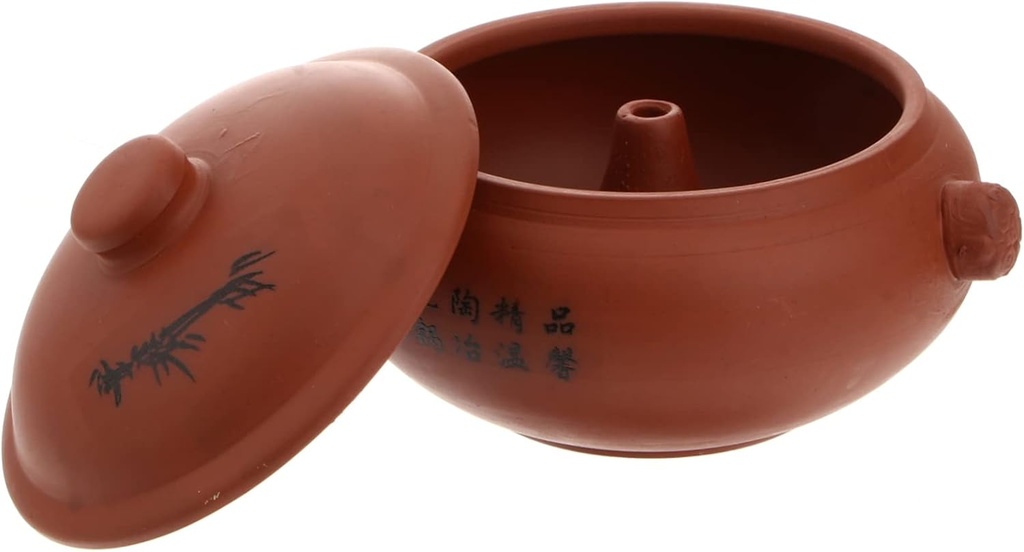 1pc Ceramic Casserole Ceramic Stew Pot Household Steam Pot Steam Cooking Soup