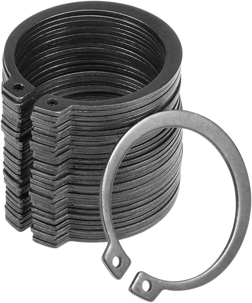 uxcell 45.5mm External Circlips C-Clip Retaining Shaft Snap Rings 50Mn 30pcs
