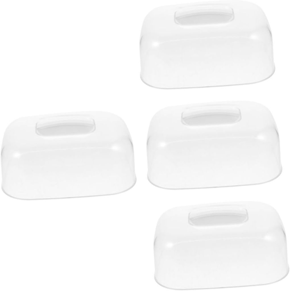 Garneck 4pcs Acrylic Cake Dome Cover Cake Carrier Lid Handle Accessories for Party