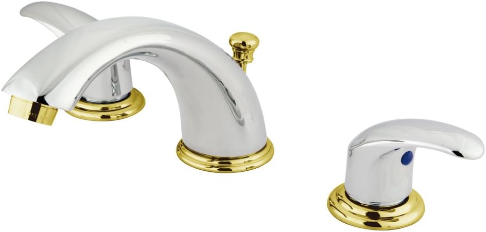 Elements of Design Daytona EB6964LL Widespread Lavatory Faucet with Brass Pop-Up, 8-Inch to 16-Inch, Polished Chrome/Brass