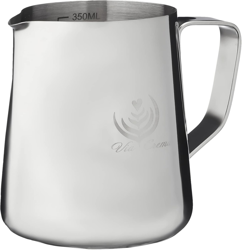 Stainless Steel Milk Frothing Pitcher 300 ml, 12 OZ for Coffee Machine