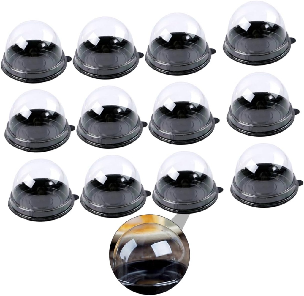 Mikinona Packaging 200pcs Round Moon Cake Box Lid Cake Carrier for Biscuits Cookie Box