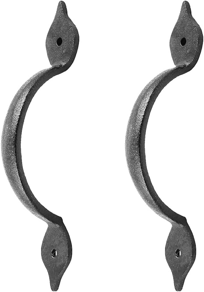 Wrought Iron Spear Door Drawer Handle Pull Black 5 1/2" Length Antique Rustic Colonial Cabin Classic Design Set of 2 Renovator's Supply