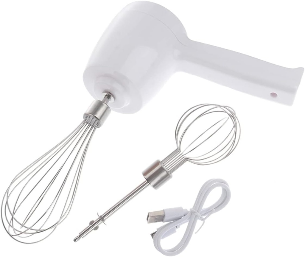 1 Set Adjustable Cordless Electric Egg Mixer USB Rechargeable Speed Handheld Whisk for Baking Cooking Effortless One Handed Stirring Tool for Kitchen Use for Butter Mixing