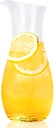 Acrylic Pitcher, Clear Iced Water Jug Water Jug for Fridge Acrylic Juice Pitcher for Lemonade, Juice, Milk, Cold or Hot Beverage