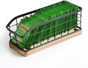 Tea Bag Organizer,Iron Wire Basket with Wooden Base.Tea Storage Containers with 3 Slots,Sugar Packet,Tea Bar Accessories for Countertop Cabinet Drawer. (WOOD,VERTICAL)