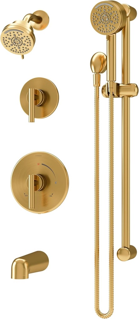 Dia HydroMersion Double Handle Shower Trim Kit with Hand Spray and Tub Spout