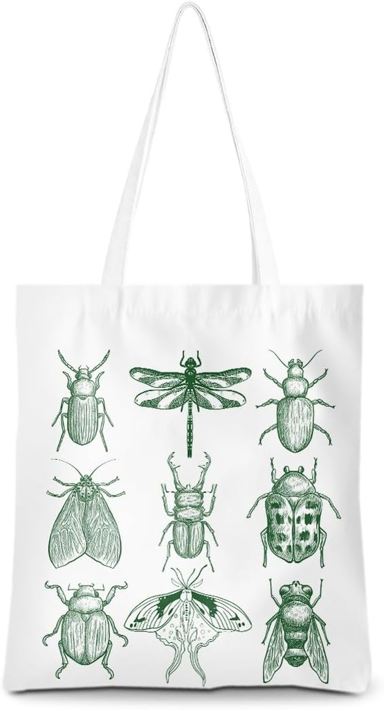 Gifts for Plant Lovers Tote Bag Flowers Beach Bag Insect Pumpkin Fall Halloween Travel Gifts Gardening