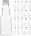 Kichvoe Juice Bottles 25PCS Mini Bottles Plastic Empty Spirit Bottle with Cap Airtight Shot Miniature for Wedding Birthday Party Favors Plastic Containers